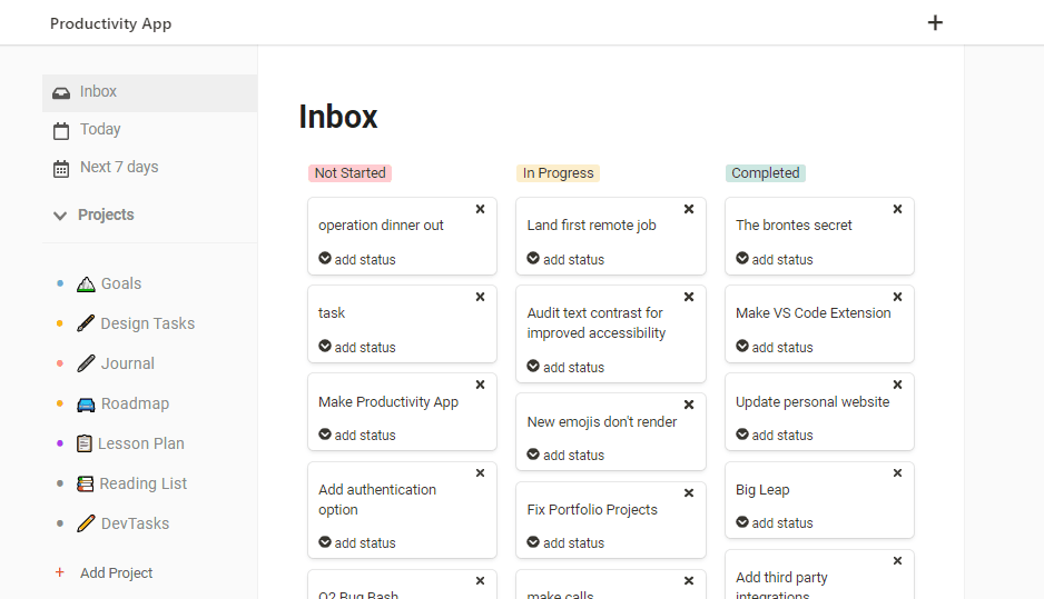 productivity-app-dashboard